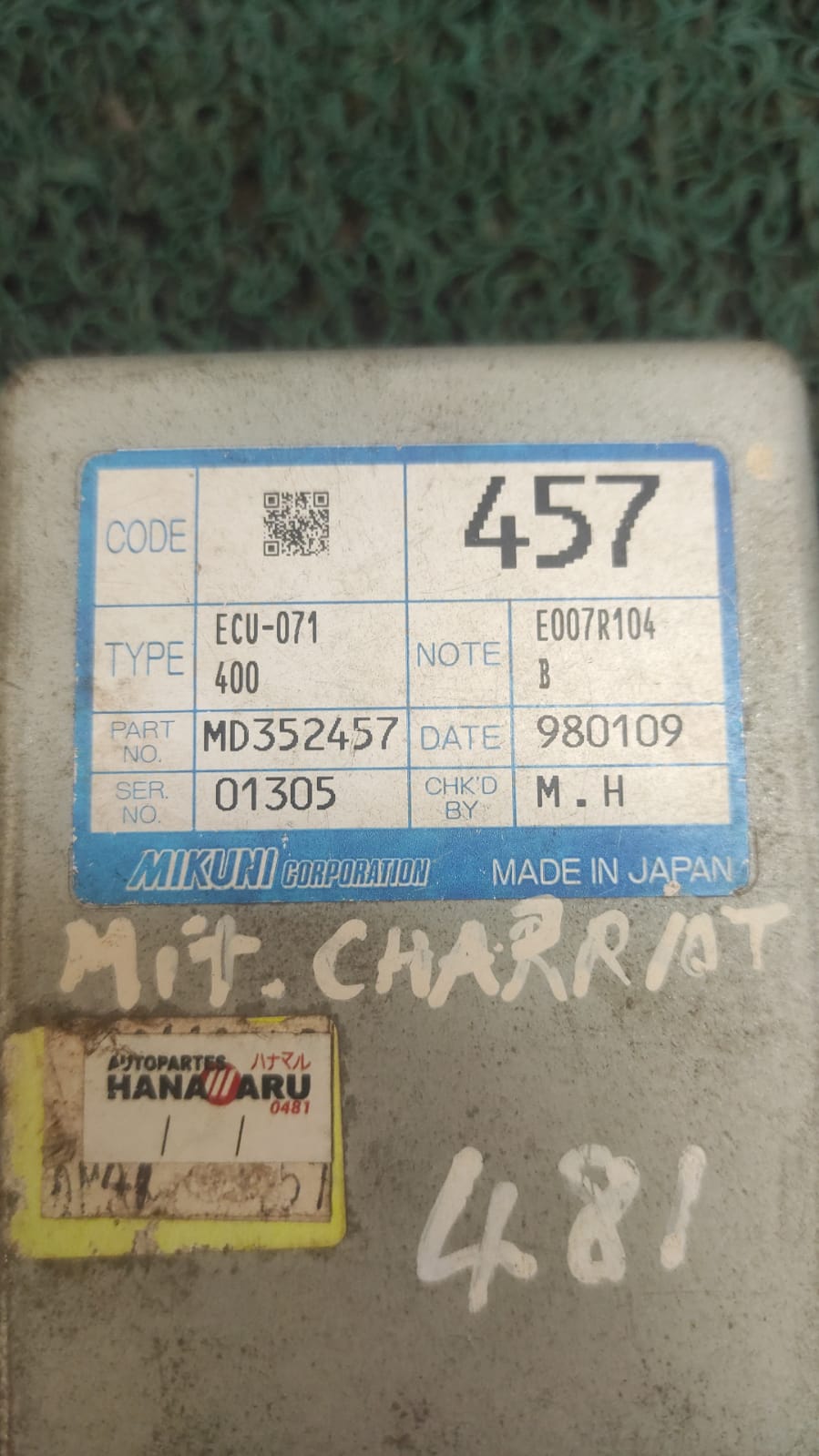 Cerebro controlador de aceleración Mitsubishi chariot grandis - Rvr 1996